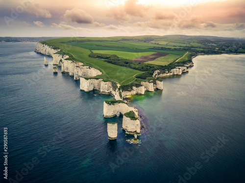 Aerial view of Old Harry Rocks photo