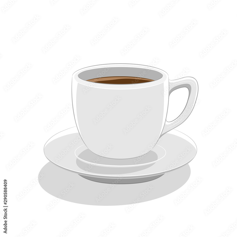Coffee Cup Icon on a White Background Illustration Coffee Cup Icon on a White Background Illustration