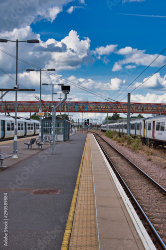platform of the railway station in UK