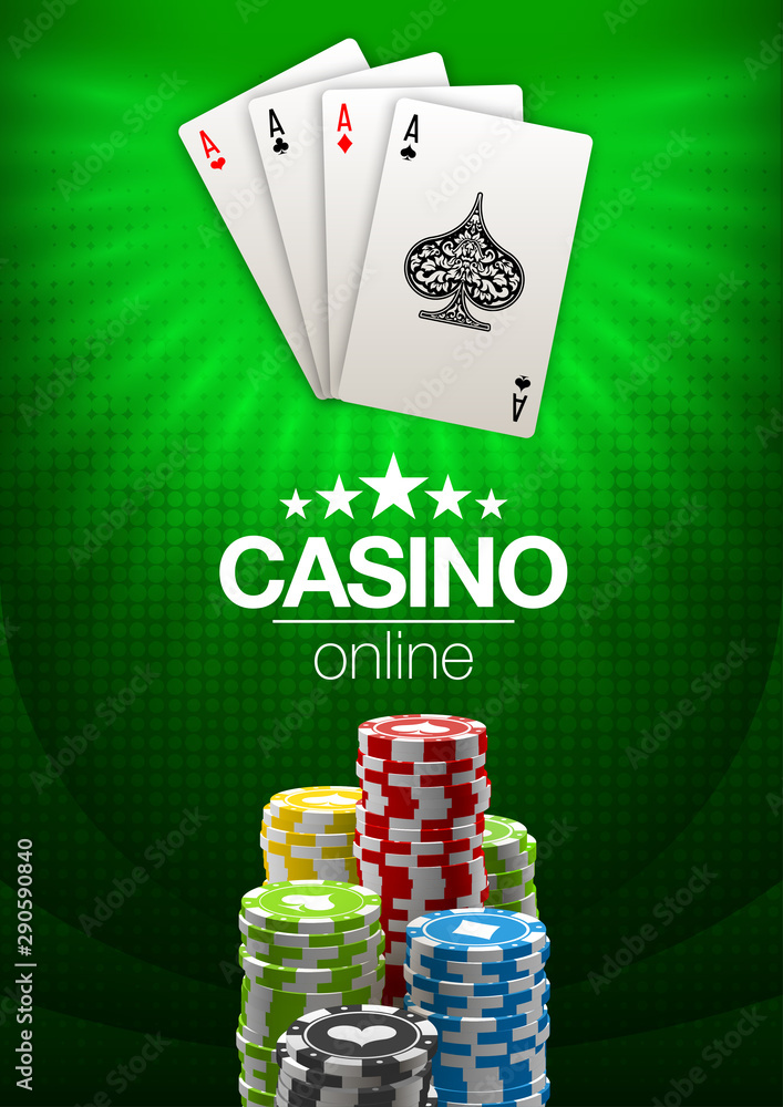 Premium Vector  Casino online, luxury gambling game with playing cards