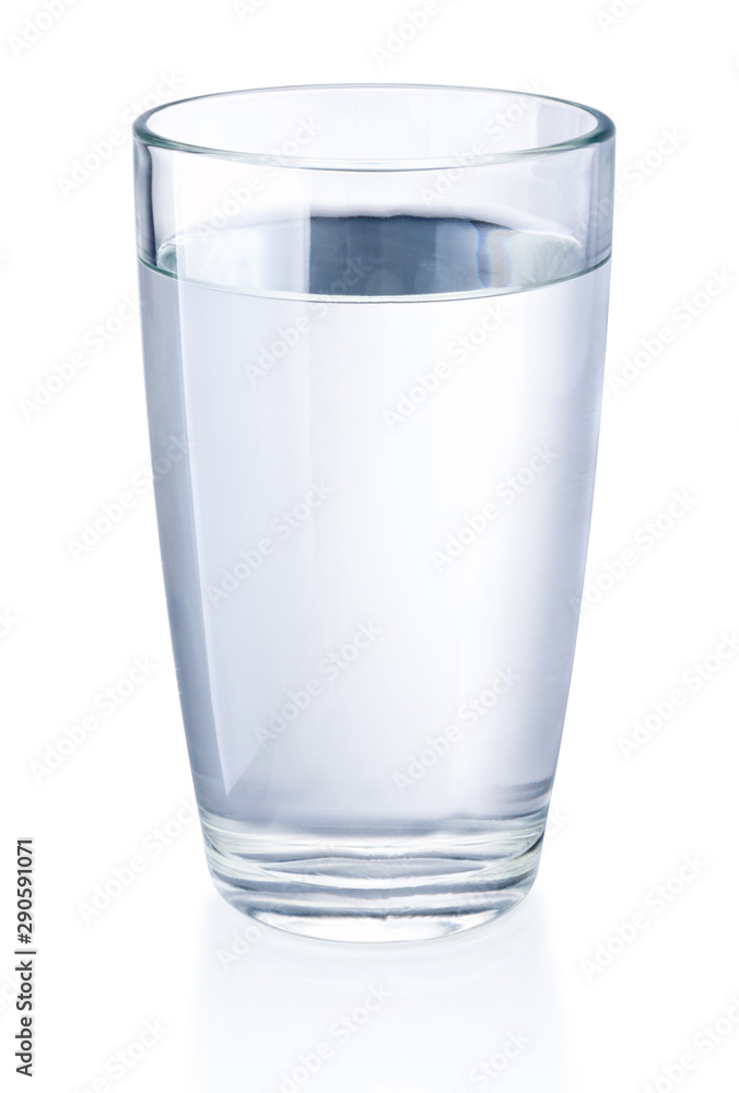 Glass of drinking water isolated on white background Glass of drinking water isolated on white background