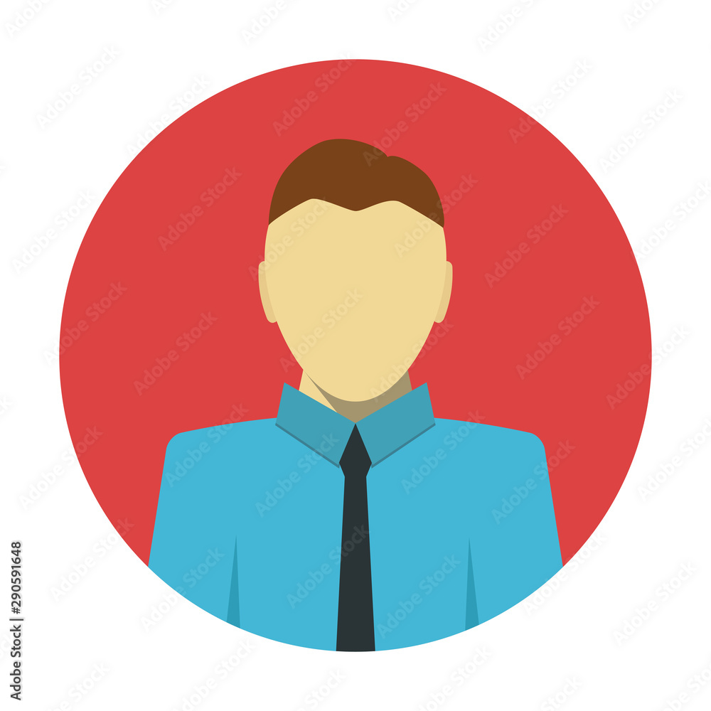 Male face avatar on white background. Flat cartoon style. Vector illustration. Male face avatar on white background. Flat cartoon style. Vector illustration.