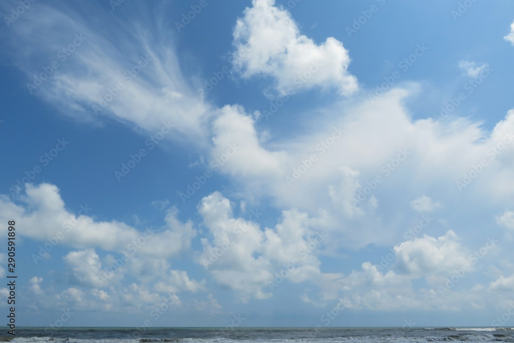 Beautiful clouds view over the ocean in Florida