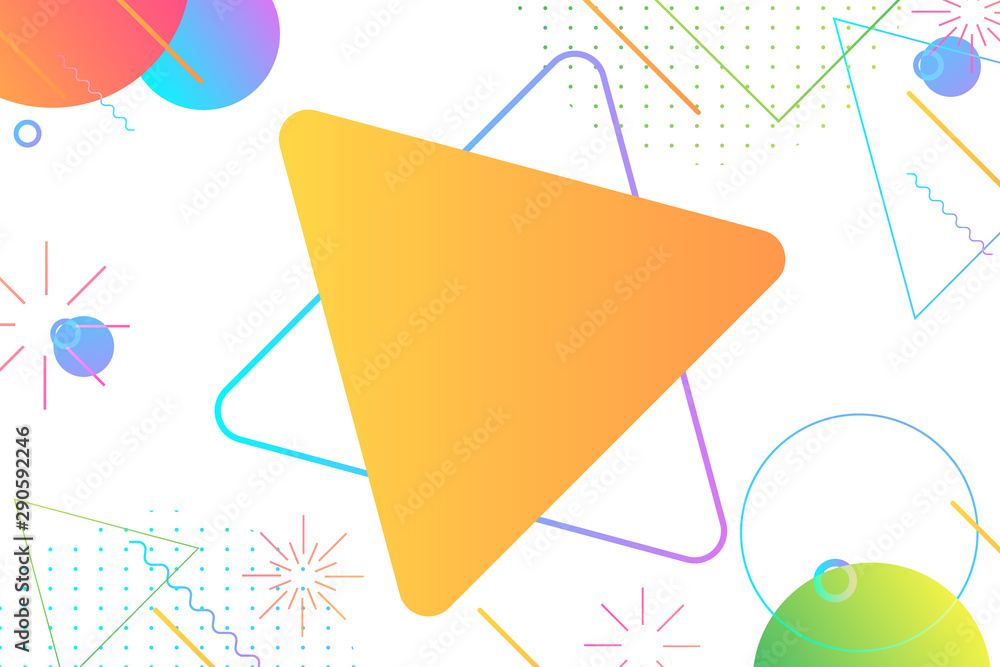 Abstract Geometric Shapes Background. Colorful Gradient Background .Vector Illustration