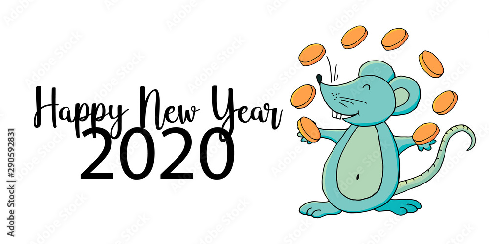 Happy New Year 2020. Banner, flyer, Happy New Year Happy New Year 2020. Banner, flyer, Happy New Year