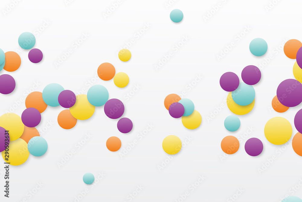 Round Random Colored Bubble Background. Vector Illustration Eps10