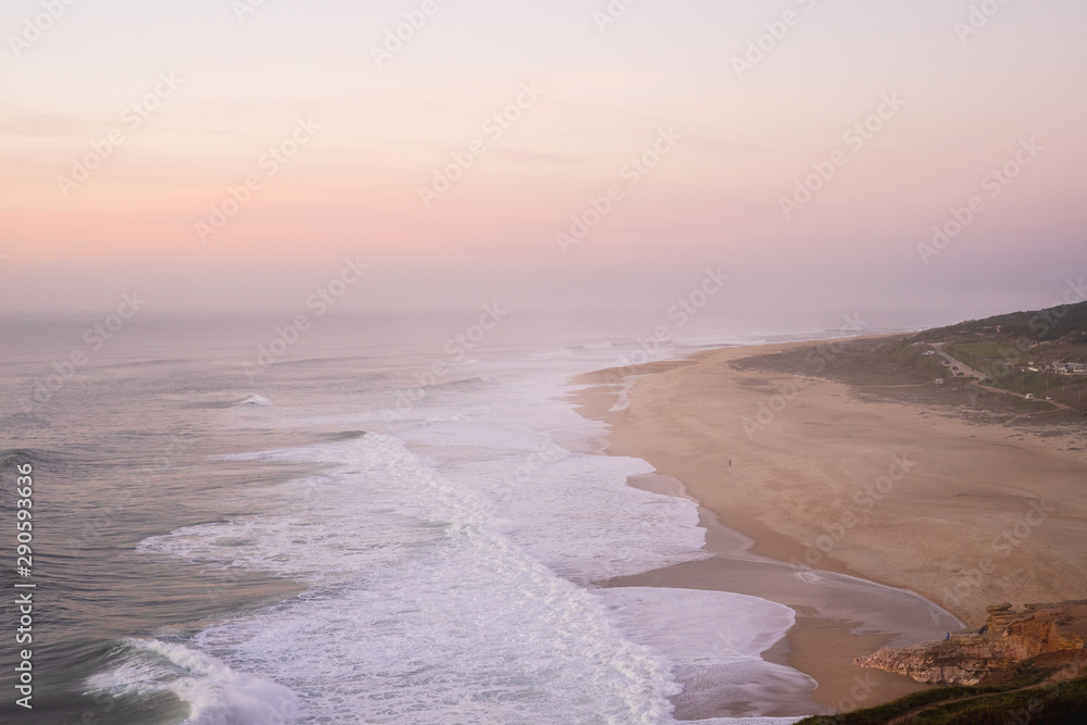 Ocean Waves on the sunset Ocean Waves on the sunset
