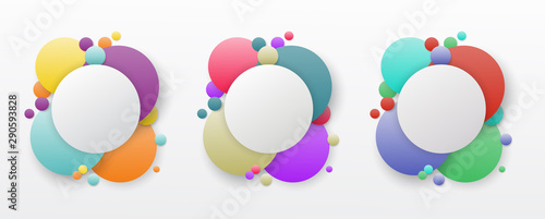 Round Random Colored Bubble Background. Vector Illustration Eps10