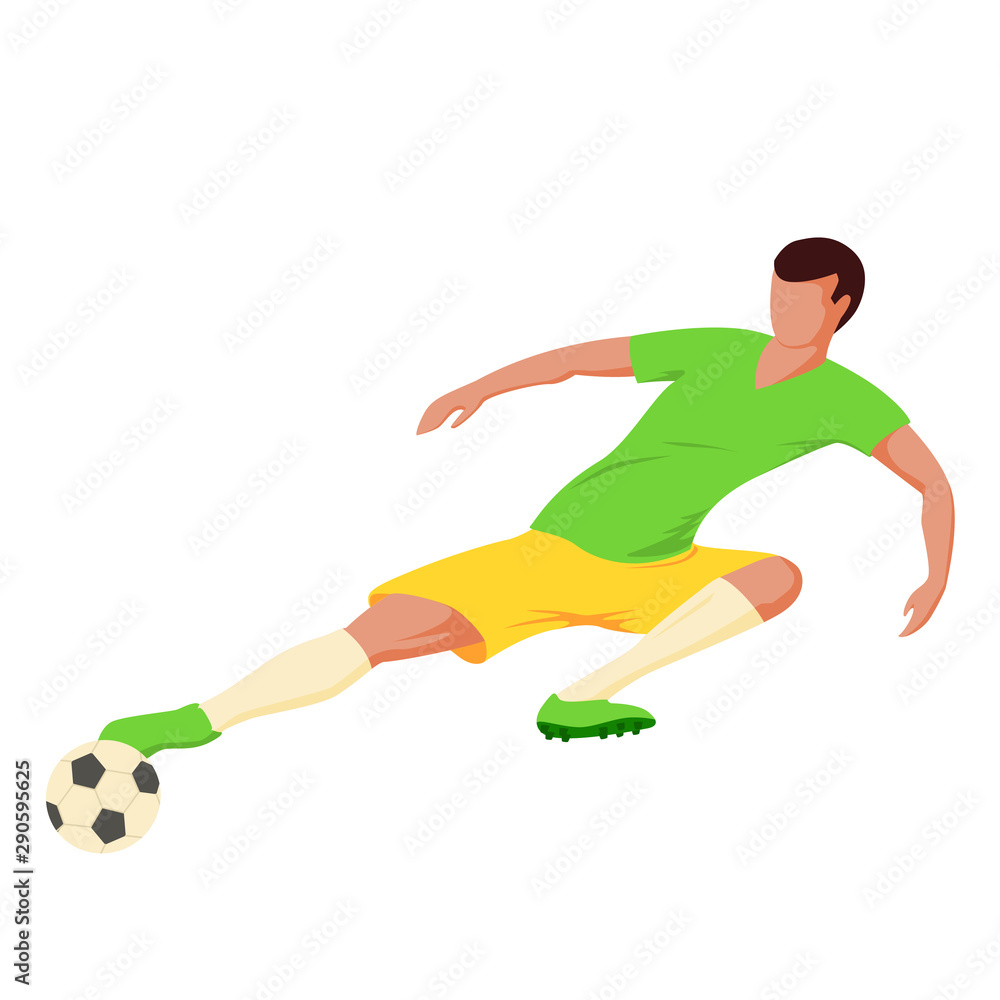 Obraz premium Soccer player. Vector illustration on white background.