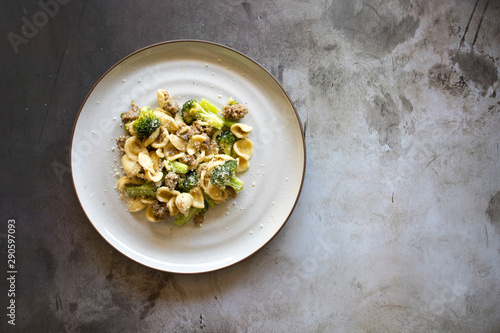 Spicy Italian Sausage Broccoli Orecchiette Pasta photo