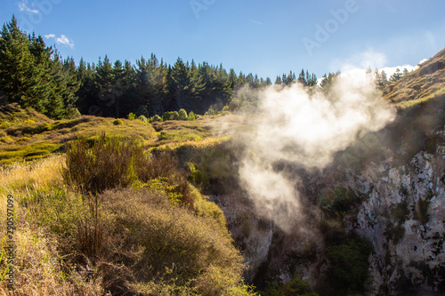 scenic view of Wairakei Thermal Valley, New Zealand