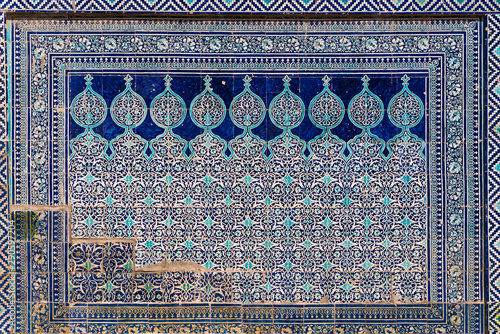 Mosaic in the Tash Hauli Palace, Xiva, Uzbekistan photo