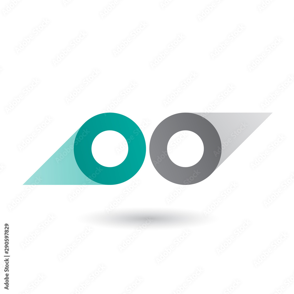 Green and Grey Binoculars Shaped Round Icon Illustration Green and Grey Binoculars Shaped Round Icon Illustration