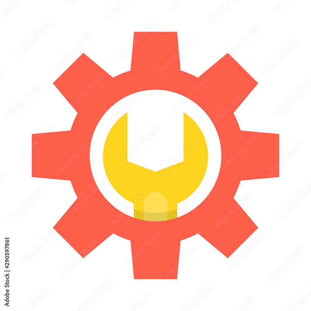 Service tool icon. Flat vector illustration. Service tool icon. Flat vector illustration.