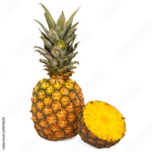 Pineapple 3d rendering with realistic texture