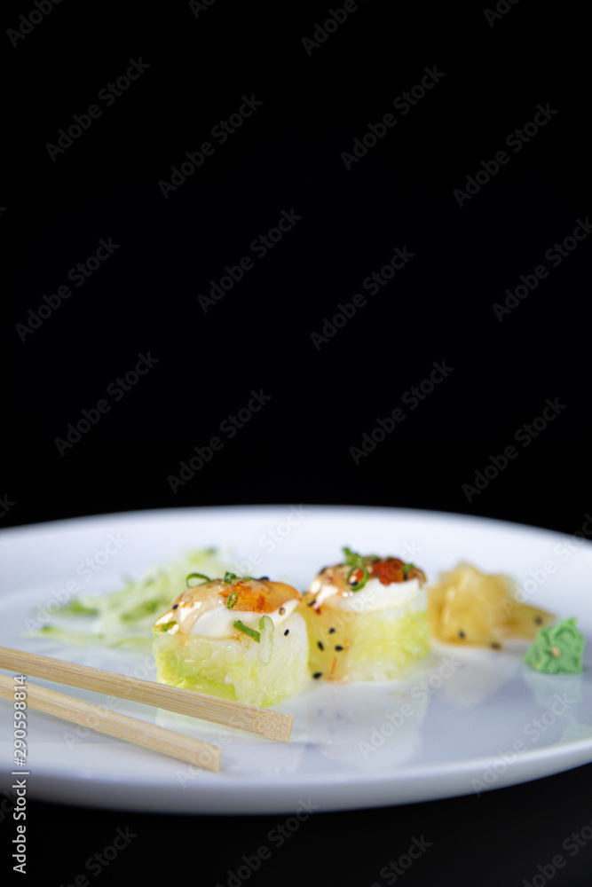 japanese food delicious salmon uramaki sushi with rice japanese food delicious salmon uramaki sushi with rice