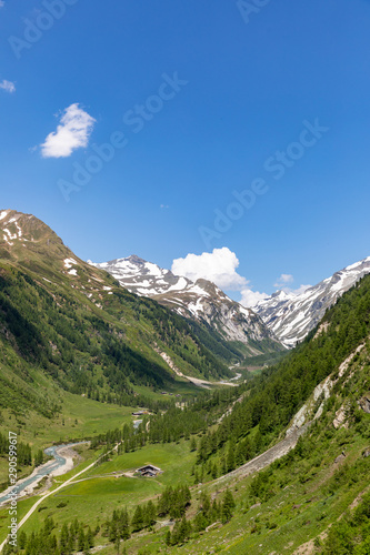 Kalser Dorfertal Valley, Austria, aerial view
