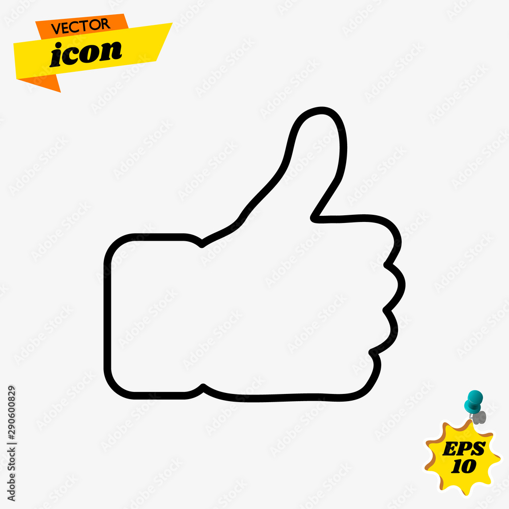 Like line icon vector icon for apps and websites. Like line vector Like line icon vector icon for apps and websites. Like line vector