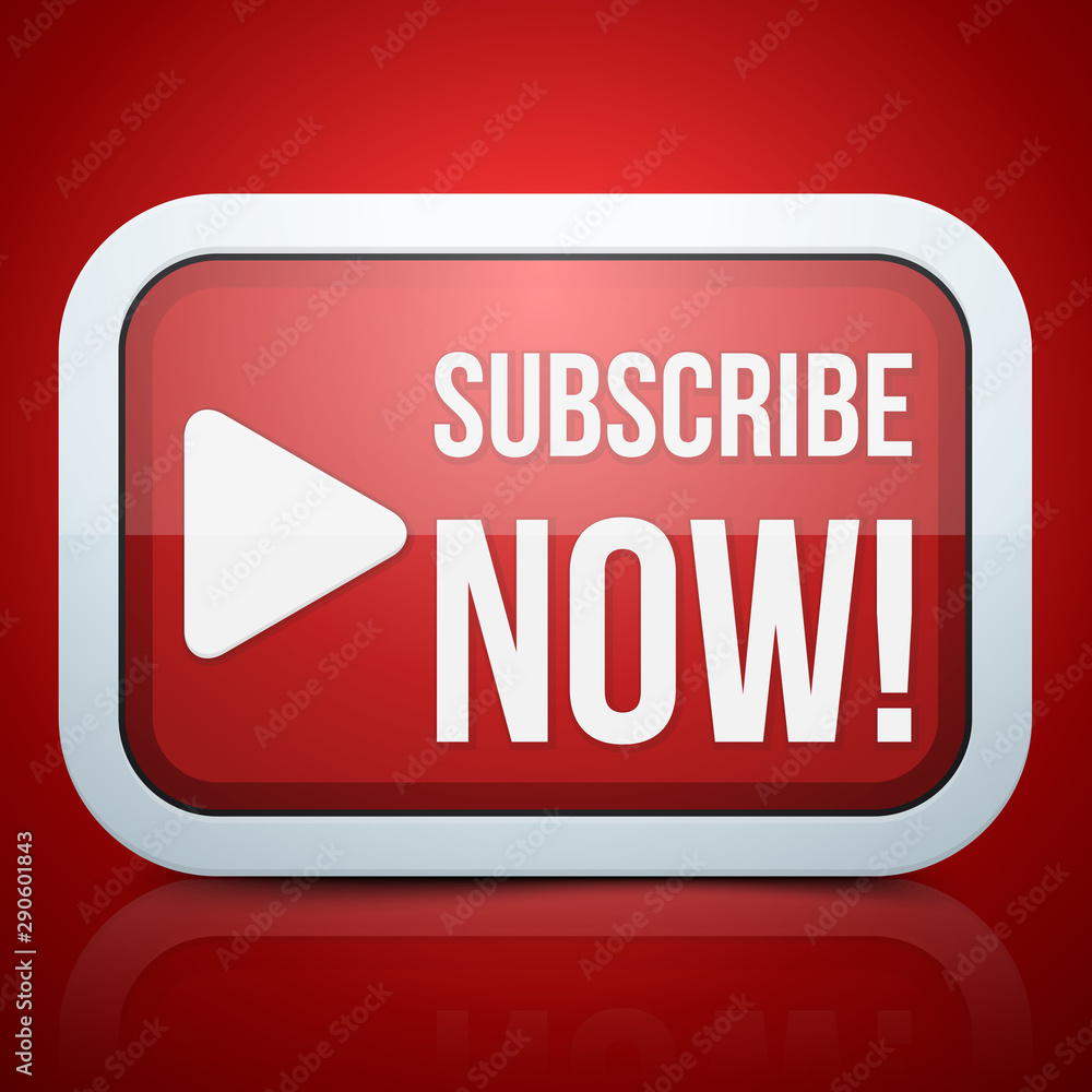 Red Subscribe Now button sign illustration Red Subscribe Now button sign illustration