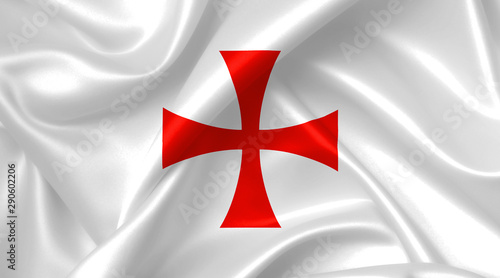 knights templar cross flag photo