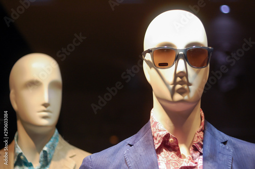 Fashion Storefront Mannequins in Boutique Window Display