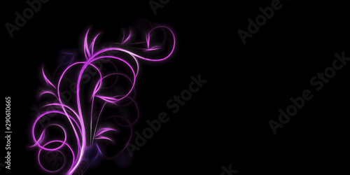 Abstract background with leaf fractals