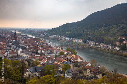 Beautiful view of the Heidelberg old town with the old bridge across the Neckar river © Peter Stein