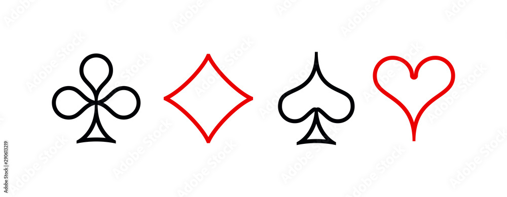 4 shapes of playing cards Cut Out Stock Images & Pictures - Alamy