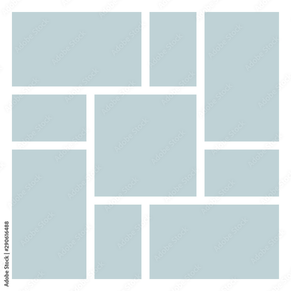 Obraz premium Vector Mood Board & Branding Presentation. Creative Theme Mood Board, Logo Template, Collage Frames with Universal Colour Palette. Picture Display & Montage.