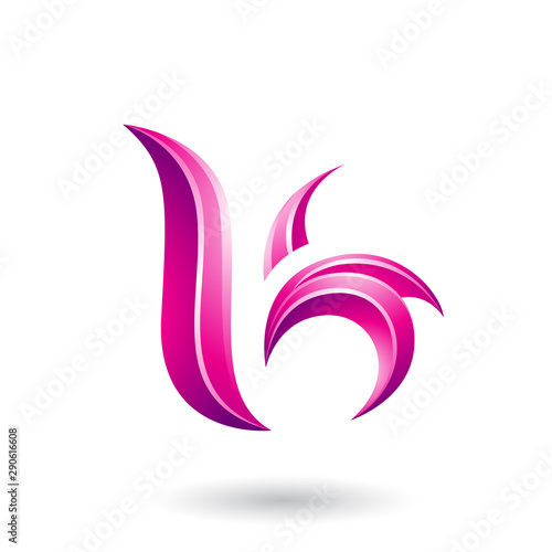 Magenta Glossy Leaf Shaped Letter B or K Illustration Free Download Magenta Glossy Leaf Shaped Letter B or K Illustration - GFXLoad