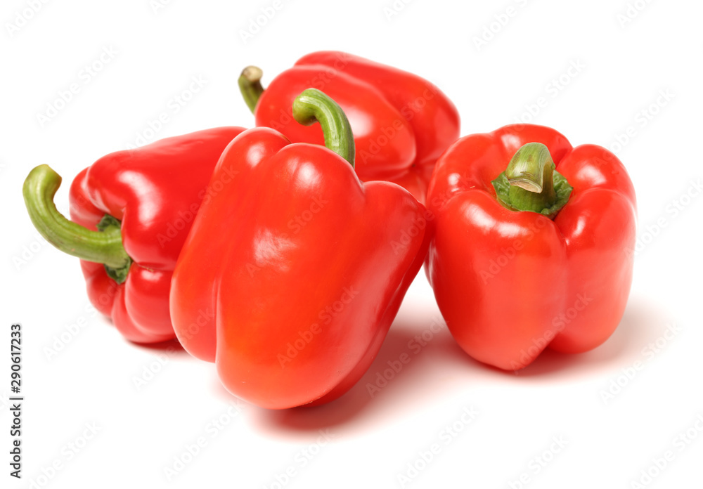 fresh bell pepper (capsicum) on white background fresh bell pepper (capsicum) on white background
