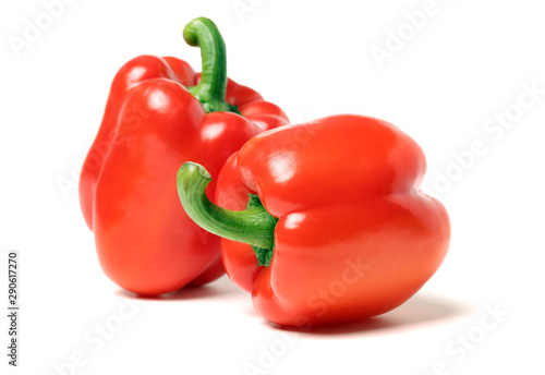 fresh bell pepper (capsicum) on white background