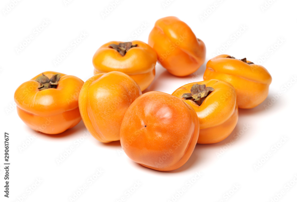 persimmon on white background persimmon on white background