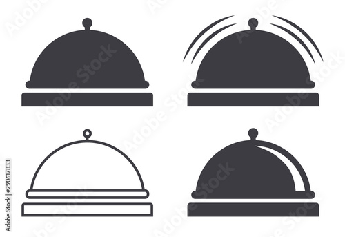 Service reception bell icons vector illustration