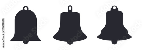 Church bell silhouettes vector illustration