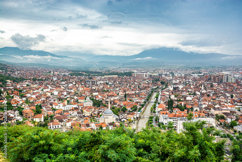 Landscape view on city of Prizren in Kosovo, Europe