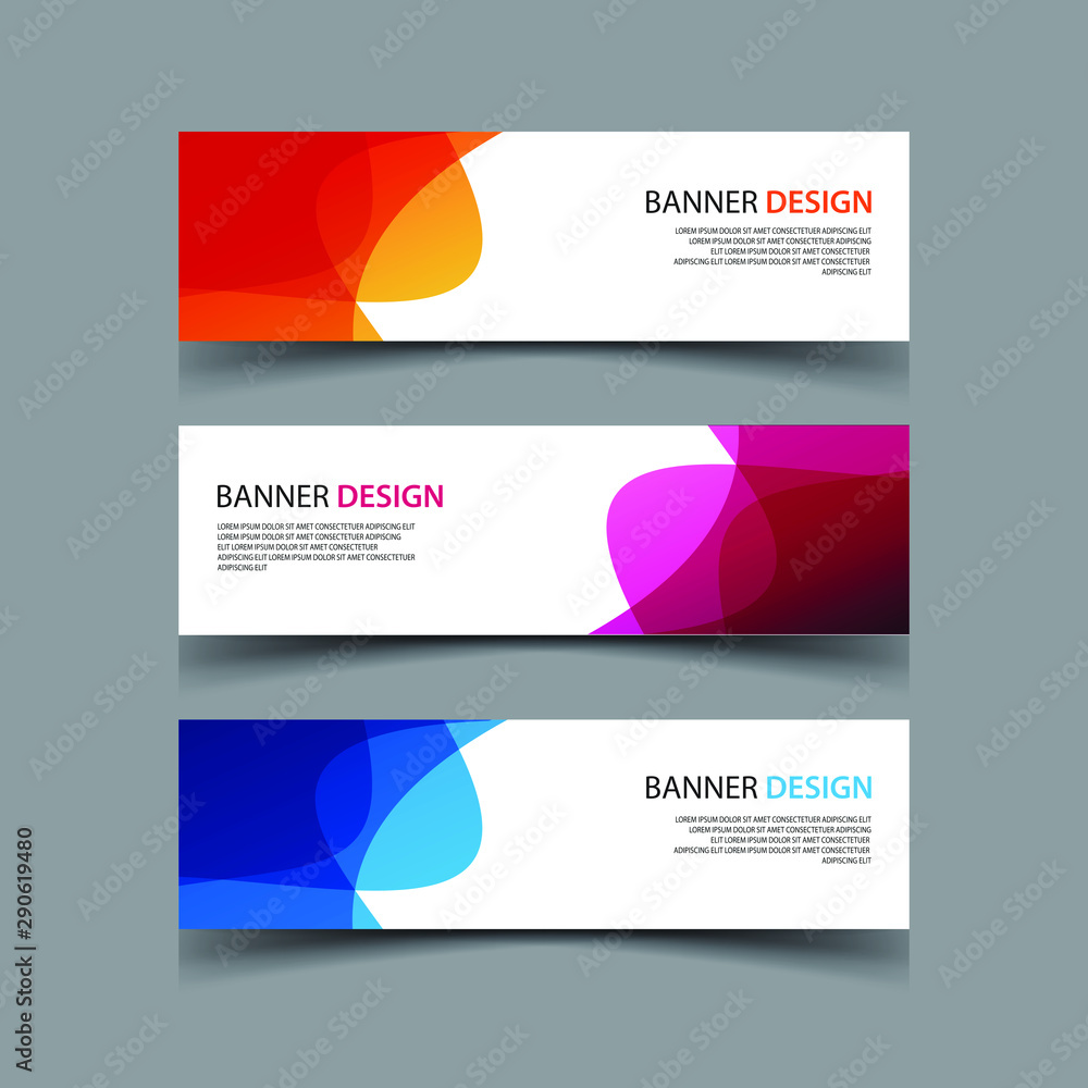 Naklejka premium Vector Abstract design banner web template