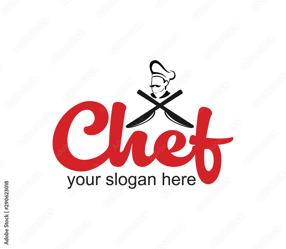 Chef Restaurant logo design template vector Chef Restaurant logo design template vector