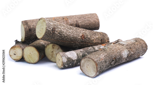 Pile of firewood Log wood isolated on a white background