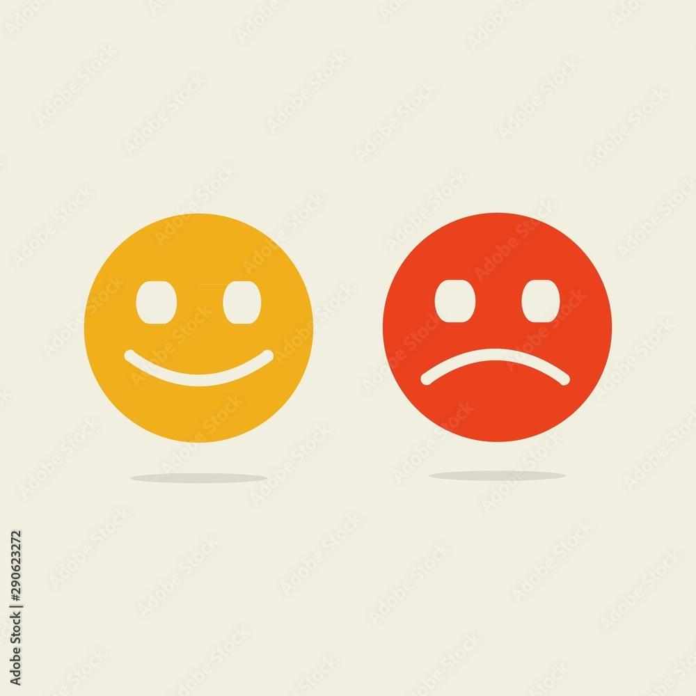 Fototapeta premium Emotion face icon logo