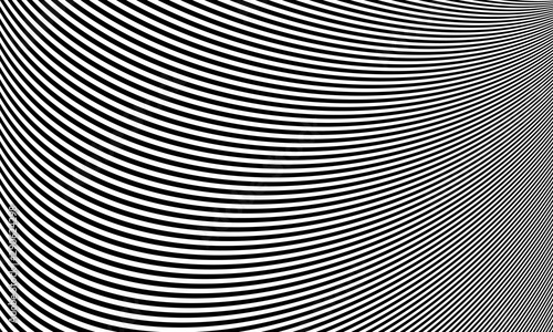 Wallpaper Mural Abstract striped optical illusion vector background.  Modern monochrome texture. Torontodigital.ca
