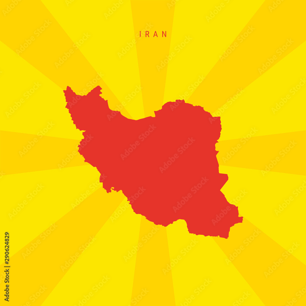 Obraz premium Iran Vector Map