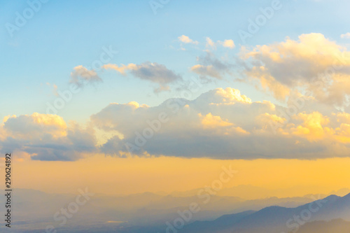 Natural landscape sunset with colorful sky cloud atmosphere © themorningglory
