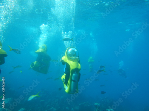 Wallpaper Mural underwater scooter Bahamas Torontodigital.ca