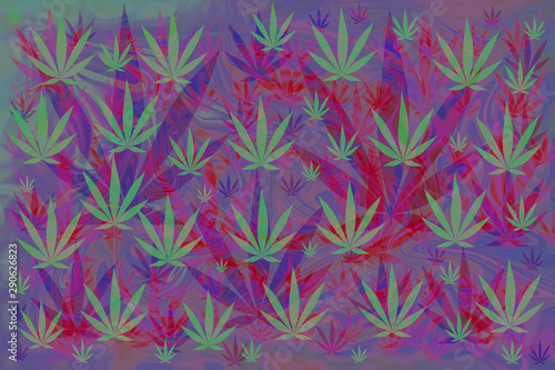 An abstract pot leaf background image.