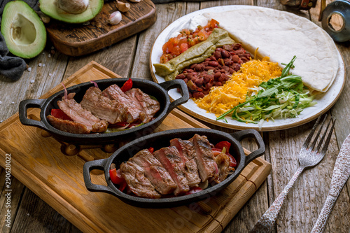 Fajitas with beef