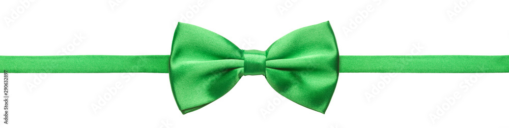 Green bow tie isolated on white background Green bow tie isolated on white background