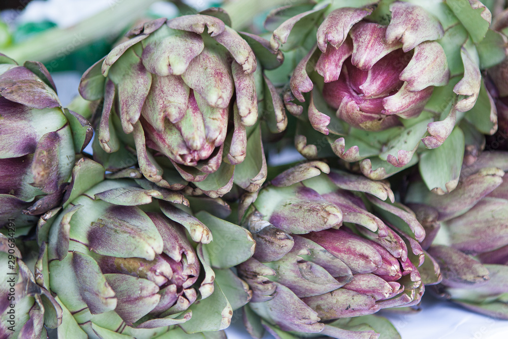 Fototapeta premium Artichoke being sold at open market
