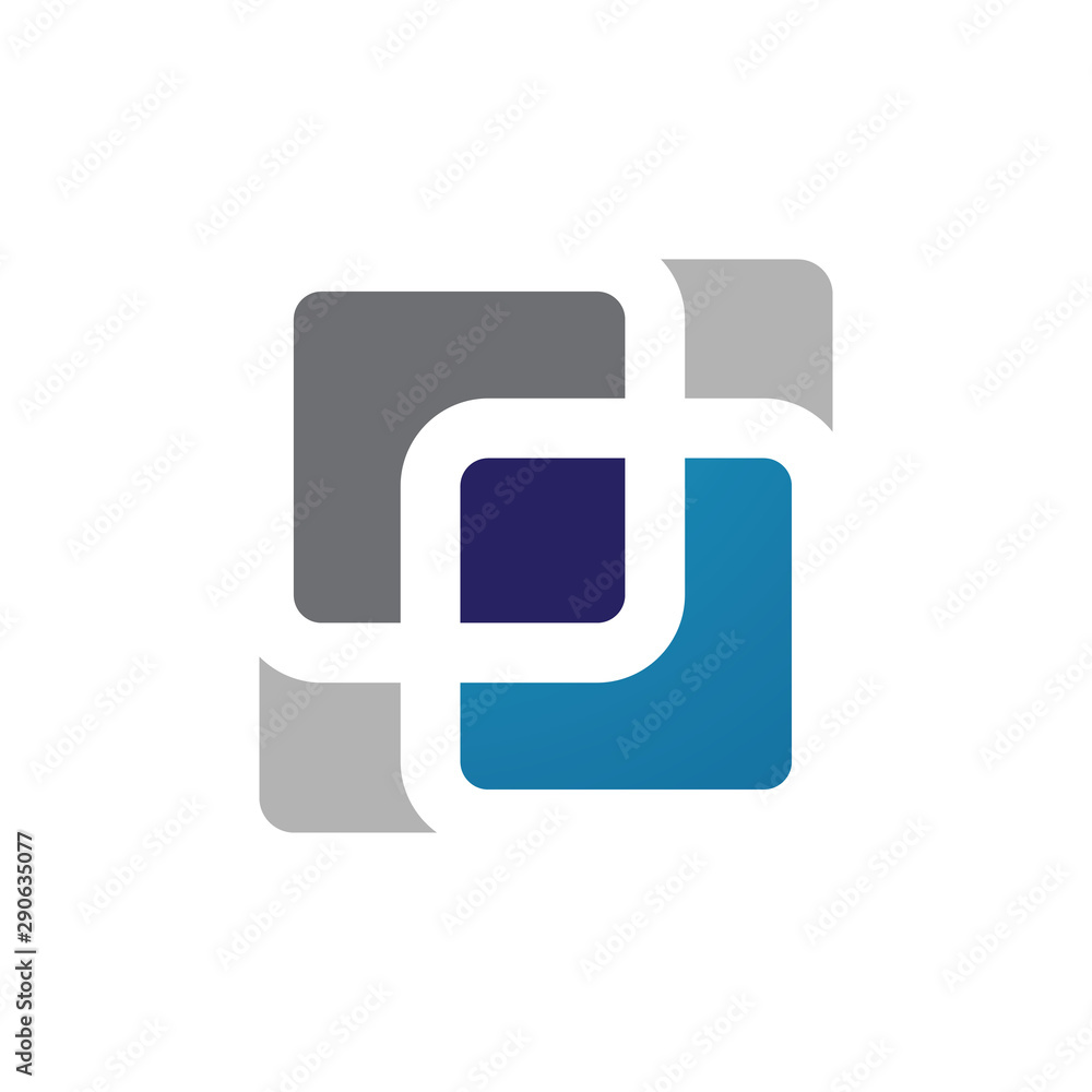 Fototapeta premium creative modern border square logo frame on a white background