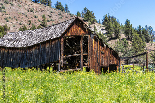 Old falling down rustic barn